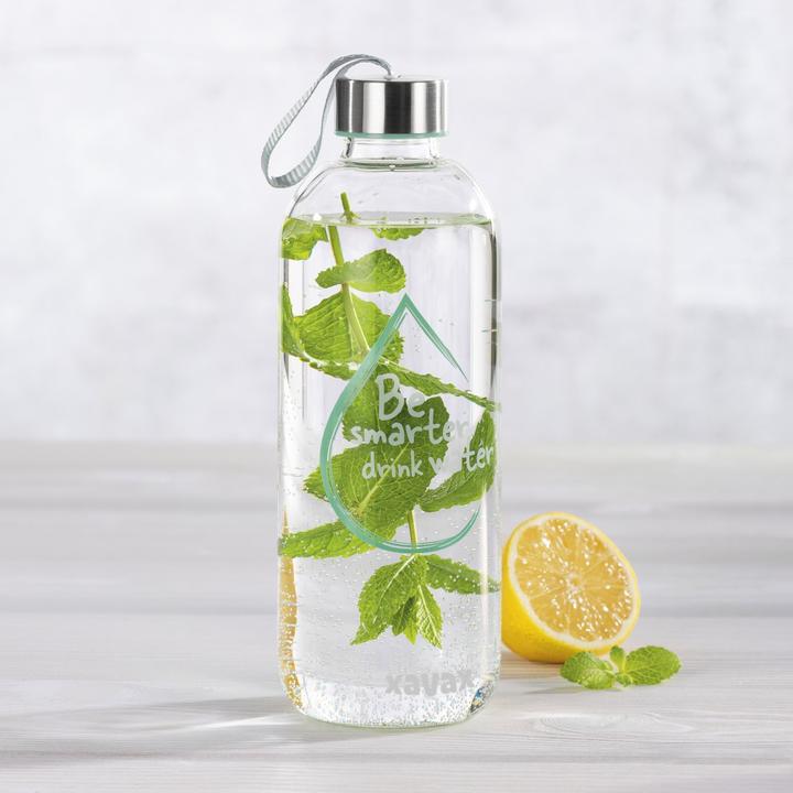Productafbeelding Xavax Glazen drinkfles, 1 liter, deksel met draagriem (1 l)