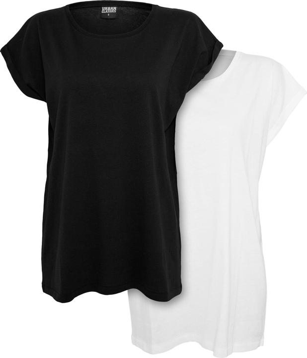 Actual product image Urban Classics Ladies Extended Shoulder Tee 2-Pack (S)