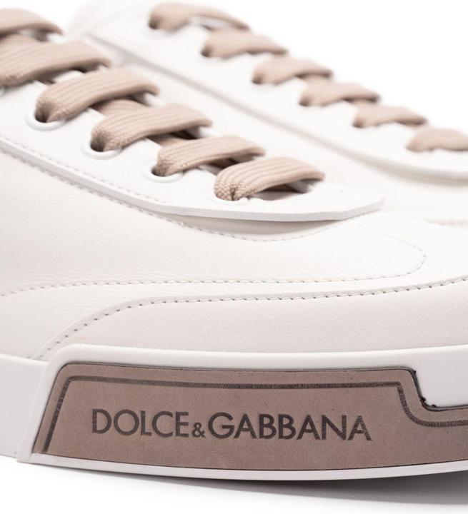 Produktbild Dolce & Gabbana portofino yatch sneakers in calfskin color white and dove grey (40)