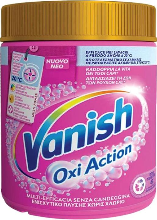 Image du produit Vanish Oxi Action Multipower Powder Pink Stain Remover For Colored People (Lessive en poudre)