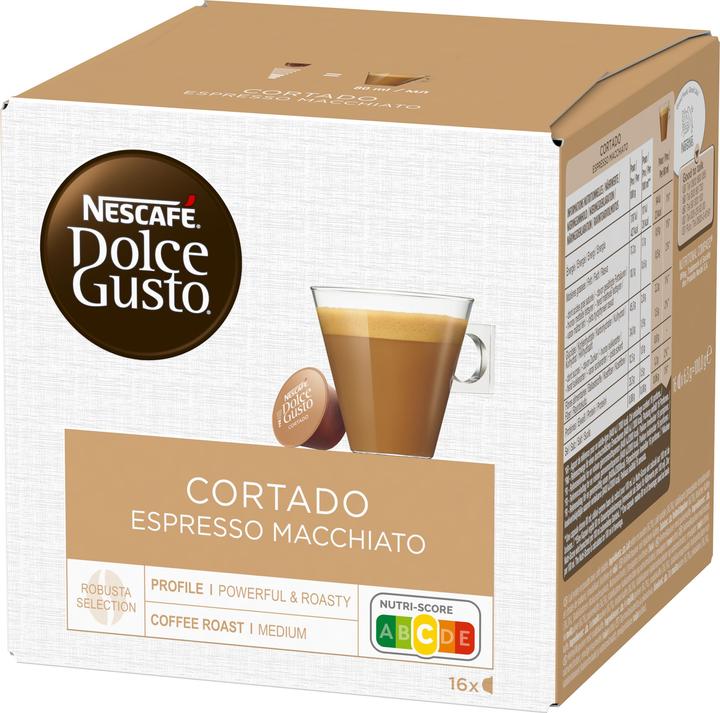 Actual product image Nescafé Dolce Gusto Cortado Espresso Macchiato (16 x Port.)