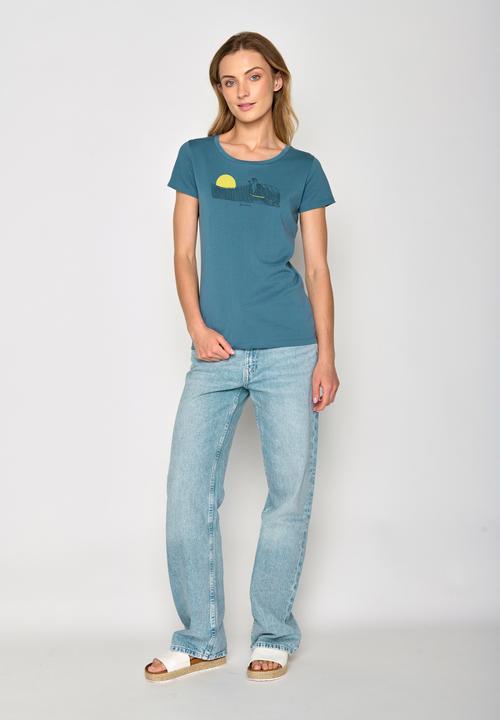 Produktbild Greenbomb Women's Animal Sloth Waves Loves T-Shirt (L)