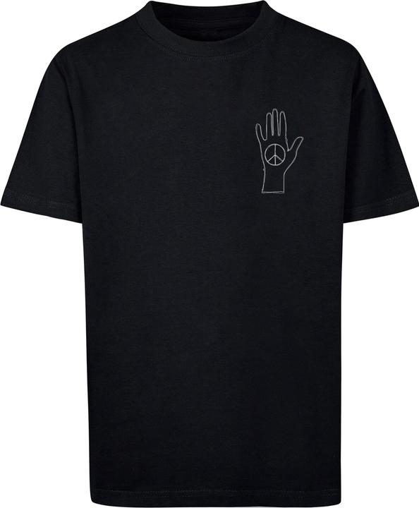 Actual product image Merchcode Peace - Scribble Hand Black Kids Basic Tee - 174559 (146)