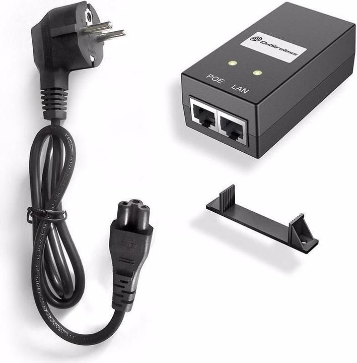 Actual product image Teltonika PoE Injector QuPSU P248E Passive POE 24V, 0.8A (Passive 24V PoE-in, 19 W)