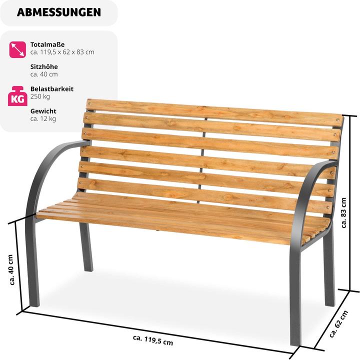Actual product image tectake Garden bench Micha