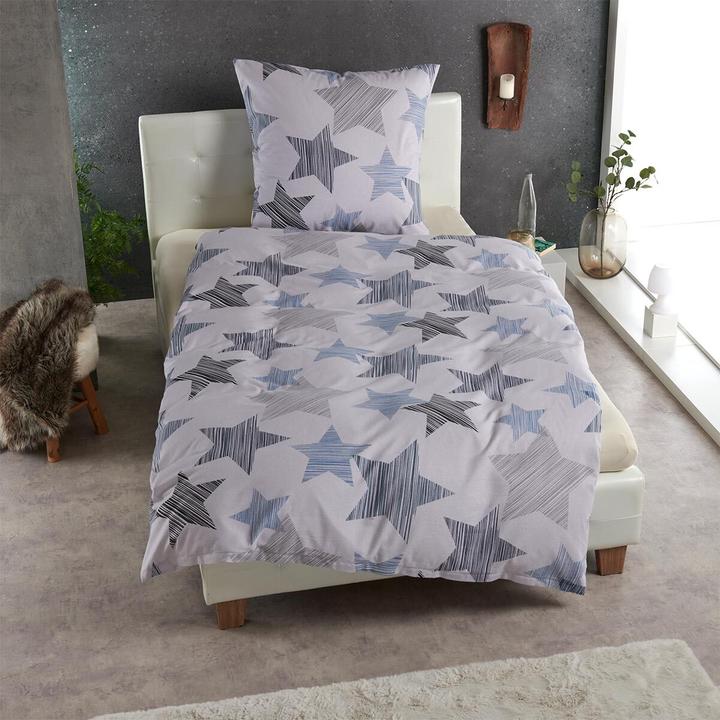 Image du produit Traumschlaf Sterne blau (Set de linge de lit, 200 x 220 cm)