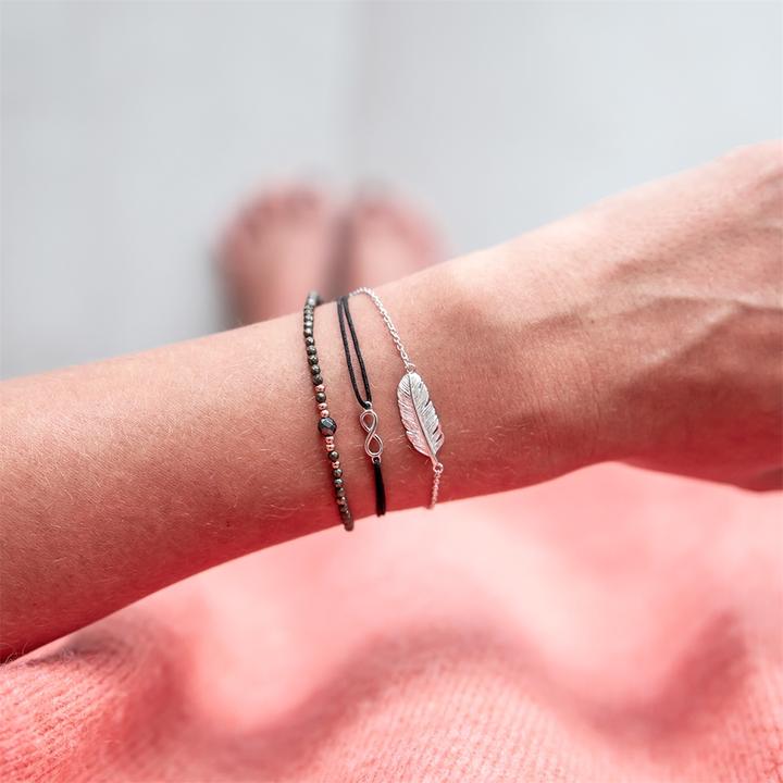 Actual product image Glanzstücke München Ladies Infinity sterling silver 15.0 - 22.0 cm, flexible adjustable - 5950 (22 cm, Sterling Silver)