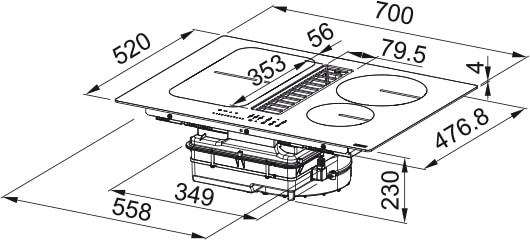 Actual product image Franke Kochfabz.Smart 2getherFSM 709 Hischw.
