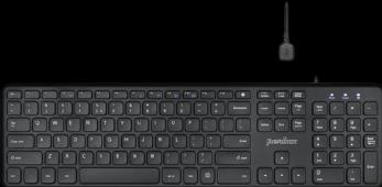 Actual product image Perixx PERIBOARD-210, DE, wired, silent keys, black (US, Cable)
