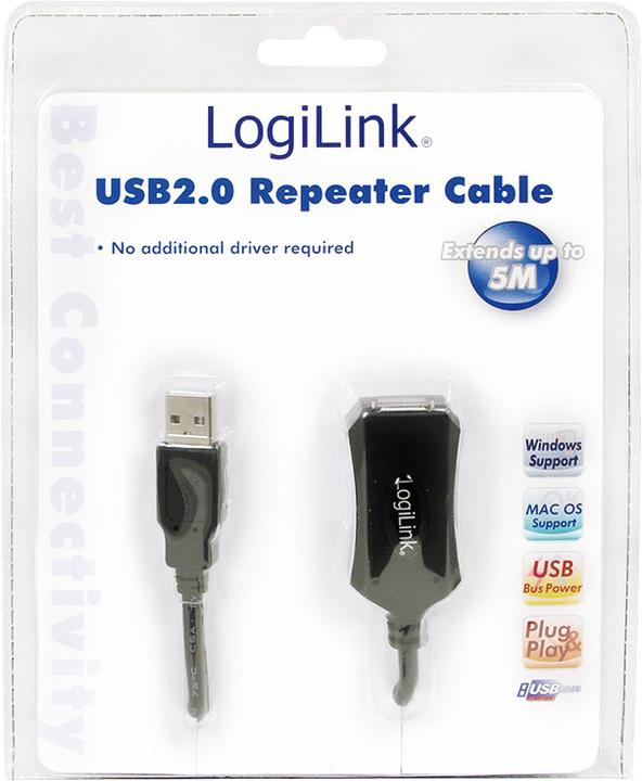 Produktbild LogiLink USB A - A (5 m, USB 2.0)