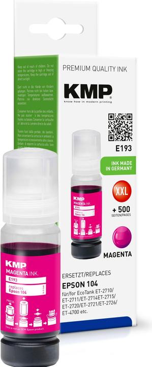 Produktbild KMP E193 - 70 ml - Magenta - kompatibel - Tintenbehälter (M)