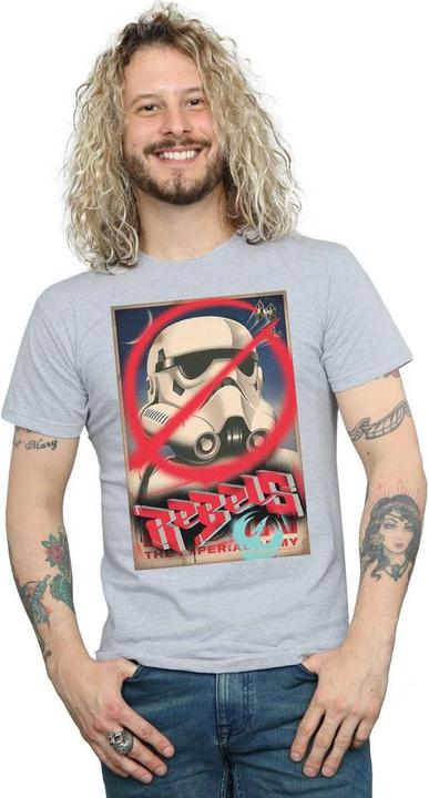 Actual product image Star Wars Mens Rebels Poster T-Shirt (S)