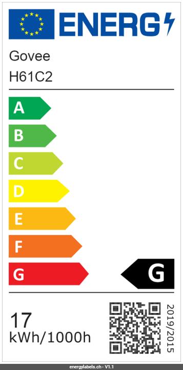 Energie-Label Govee Gaming (RGBIC, 200 cm, Indoor)