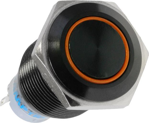 Image du produit Lamptron compatible Bouton-poussoir anti-vandalisme / Interrupteur 16mm - Blackline - orange