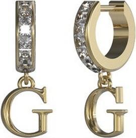 Actual product image Guess Stylish gold-plated Huggie Me crystal earrings JUBE03148JWYGT/U