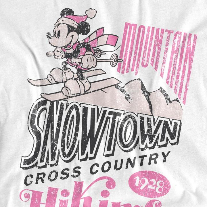 Actual product image Disney Unisex Adult Snowtown Ski Mickey Mouse T-Shirt (S)