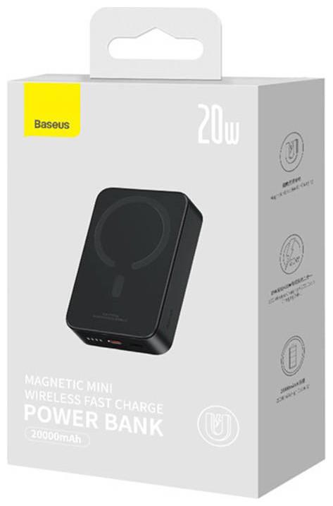 Image du produit Baseus Banque d'alimentation Magnetic Mini 20000mAh 20W (black) (20000 mAh, 20 W, 74 Wh)