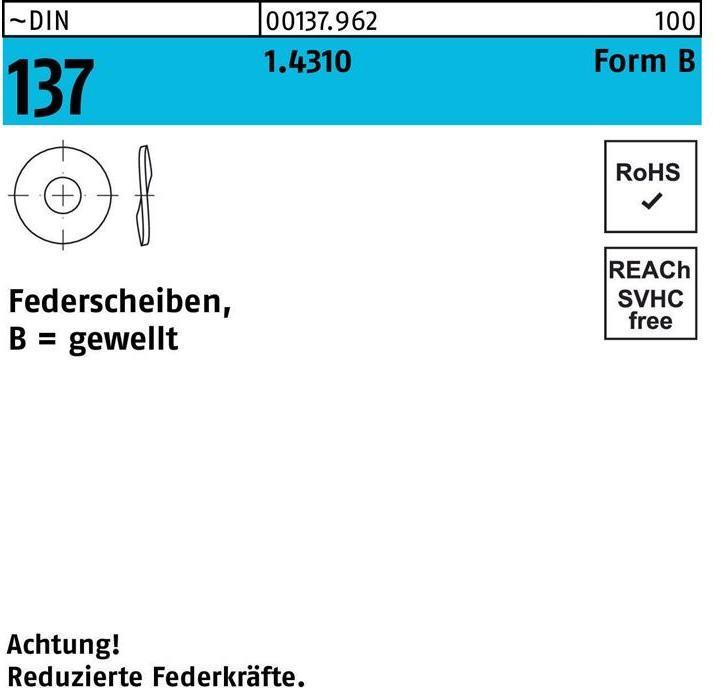 Produktbild Federscheibe DIN 137 B 30 1.4310