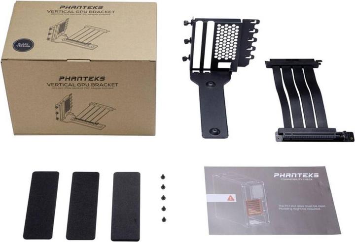 Actual product image Phanteks GPU-Bracket II + PCI-E 4.0 x16 Riser Flachband-Kabel
