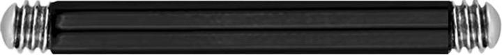 Star Piercing Barbell-Stab schwarz (ohne Messing, Titan G23)