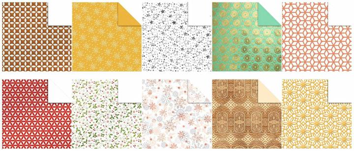 Nutritional values and ingredients Ursus Folding sheets X-Mas 15 x 15 cm, 110 g/m², 30 sheets, multicoloured (110 g/m², 30 x)