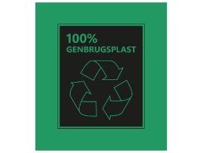CaterSource Spandepose 40 ltr 500x700mm 15 my w/fals komp MDPE 100% genbrug Grøn,15 rl x 50 stk/krt (50 x, 40 l)