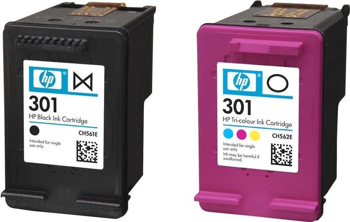 Actual product image HP 301 2-pack (M, C, Y, FC)