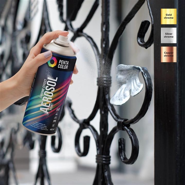 Productafbeelding Pentacolor Verf Aeroso Penta Zilver-Chroom 400ml (Zilver chroom)