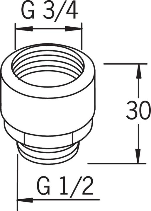 Image du produit Oras overgangs stykke 3/4X1/2 contre-vanne