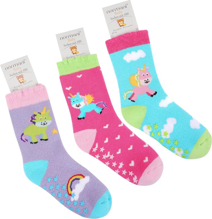 Normani 3 Paar Kindersocken mit ABS-Druck