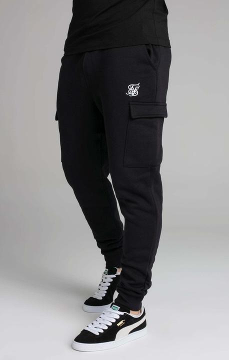 Actual product image Siksilk Sweatpants Black Essential Cargo Jogger (XS)