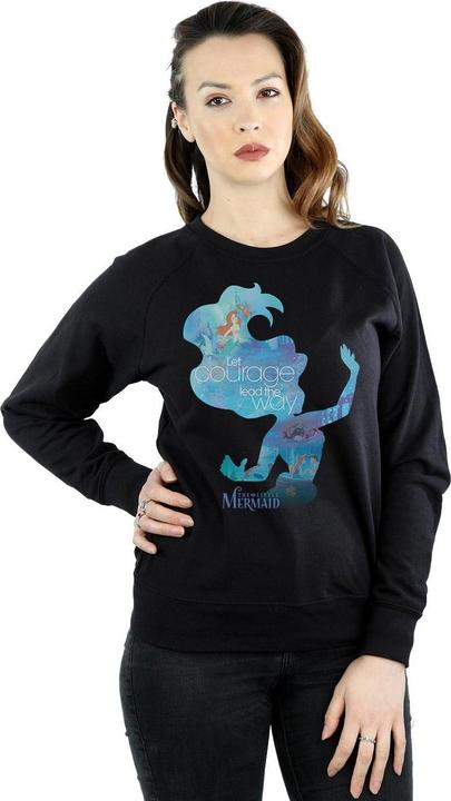 Actual product image Disney Princess Womens/Ladies Ariel Filled Silhouette Sweatshirt (XXL)
