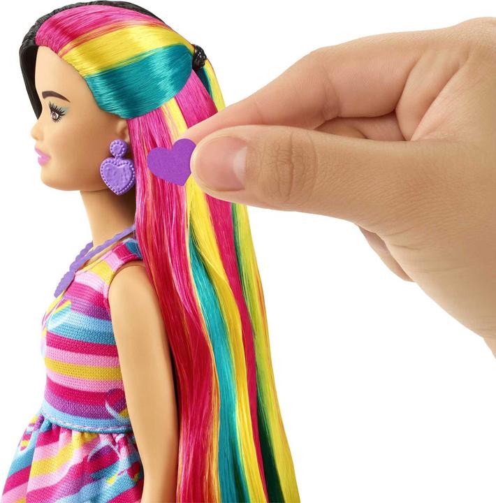 Actual product image Barbie Totally Hair doll in heart look, Petite, 21.6 cm long hair, 15 accessories, from 3 years old