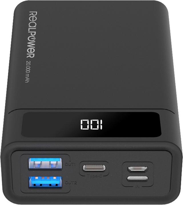 Produktbild RealPower PB-20k PD (20000 mAh, 18 W, 74 Wh)
