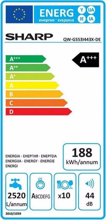 Energie-Label Sharp QW-GS53I443X-DE