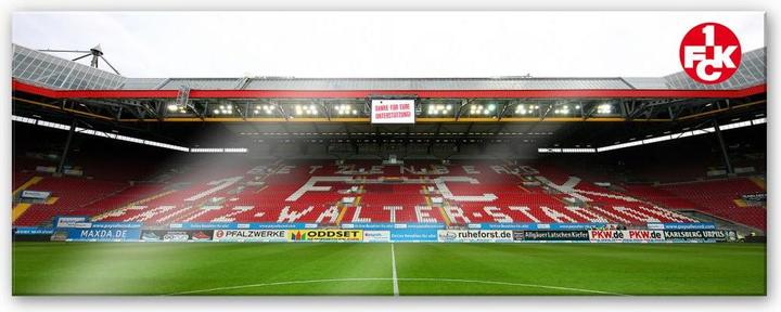 Actual product image 1.FC Kaiserslautern 1. FC Kaiserslautern stadium grandstand - panorama (120 x 50 cm)