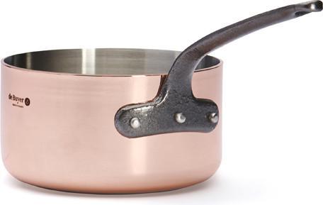 Actual product image de Buyer Inocuivre casserole with cast iron handle (14 cm, Pot, Stainless steel, Copper)
