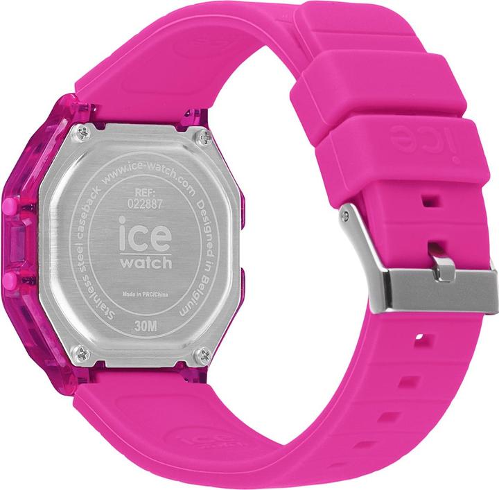 Actual product image ICE Watch Ice Digit Retro Neon Pink Clear Small (Digital watch, 32 mm)