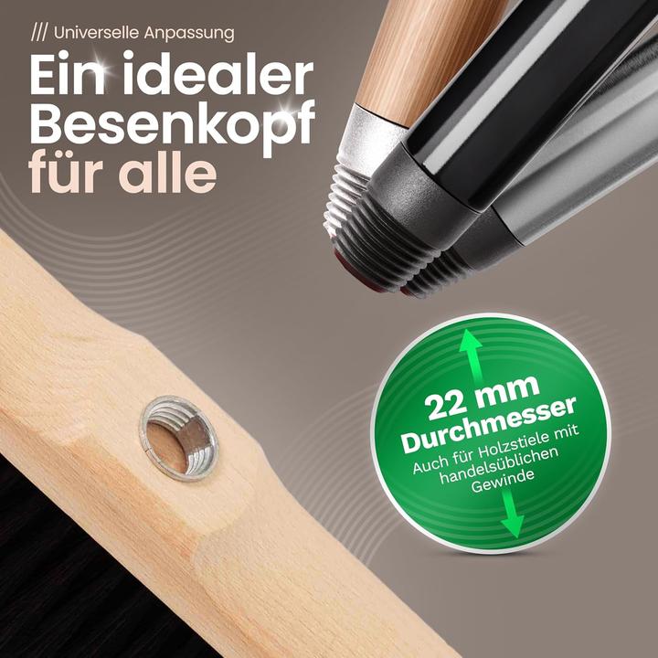 Produktbild Novaliv 4X Zimmerbesen Rosshaar Handbesen feines Tierhaar Schweifhaar (4, Zimmerbesen) (4 Stk.)