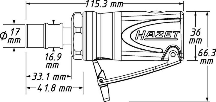 Image du produit HAZET Ponceuse à tige (Meuleuse droite, 224 W)