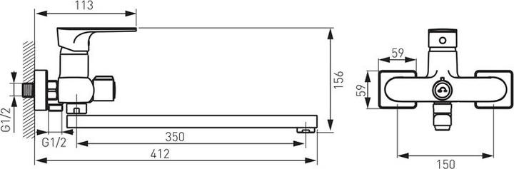 Nährwerte und Zutaten FERRON Mixer For Bath Ferro Algeo Square Baq5a