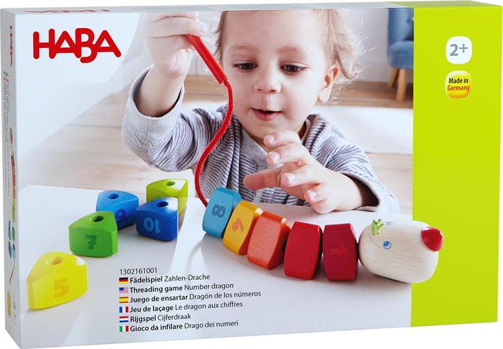 Produktbild Haba Fädelspiel Zahlen-Drache
