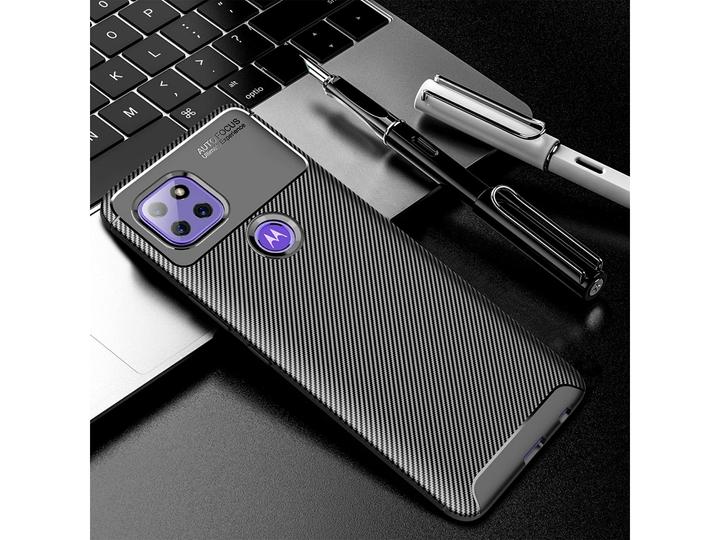 Actual product image Screenguard Motorola Moto G 5G Cover Carbon Design TPU Case (Motorola Moto G 5G)