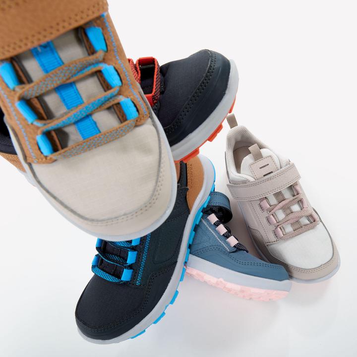 Image du produit Quechua Chaussures de randonnée enfants taille 28-34 basses Velcro randonnée - NH500 marron/bleu (32)