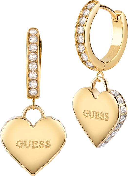 Image du produit Guess Magnifiques boucles d'oreilles plaquées or avec des coeurs Falling In Love JUBE02236JWYGT/U (Acier inoxydable)