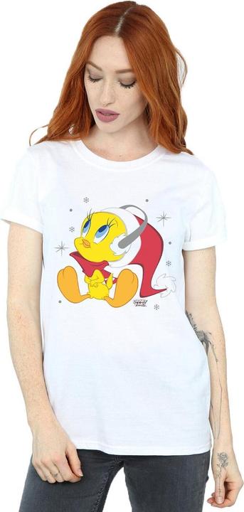 Immagine prodotto Looney Tunes Christmas Tweety Maglietta Ampia Donna (3XL)