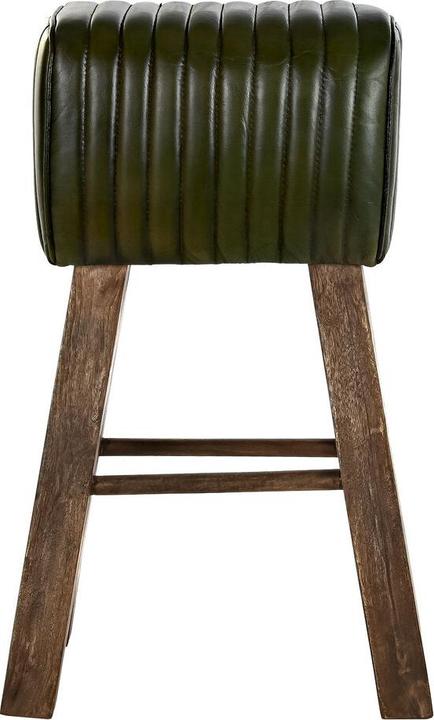 Produktbild DKD Home Decor Stool Wood Brown Leather Green (41 x 30 x 79 cm)