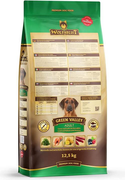 Immagine prodotto Wolfsblut Cibo secco per cani Green Valley Adult, 12.5 kg (Adulto, 1 pz., 12500 g)