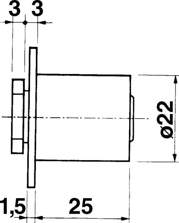 Actual product image Kaba Lock cylinder 8, type 1033 (Locking cylinder)
