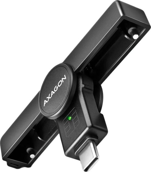 Actual product image Axagon CRE-SMPC USB-C Smart Card PocketReader (USB 2.0)